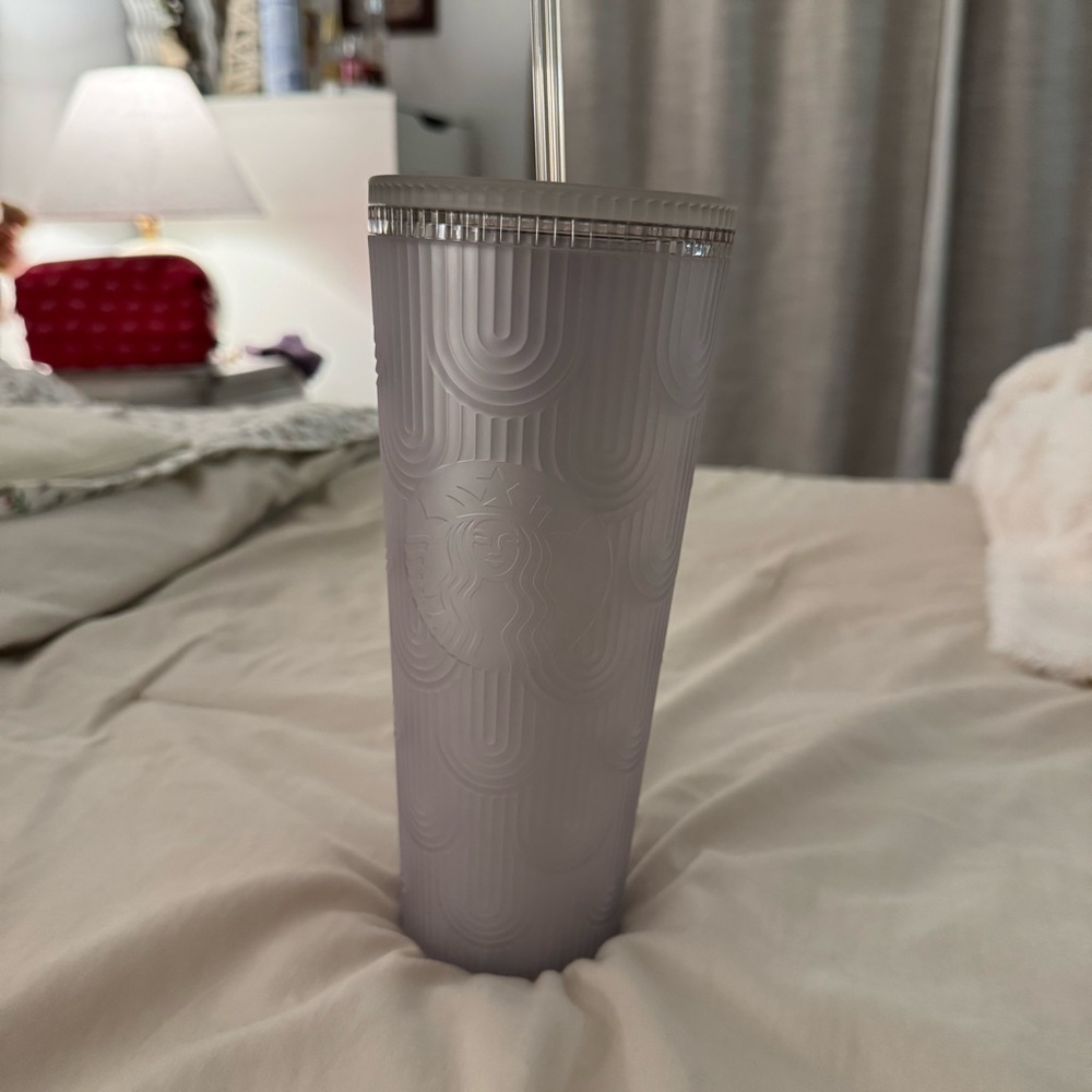 Starbucks Gray Venti Cup.